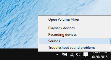 open sounds settings