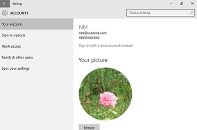 How to set or change account picture in Windows 10