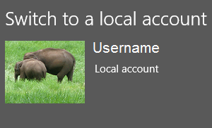 How to change from Microsoft account to local login account in Windows 10