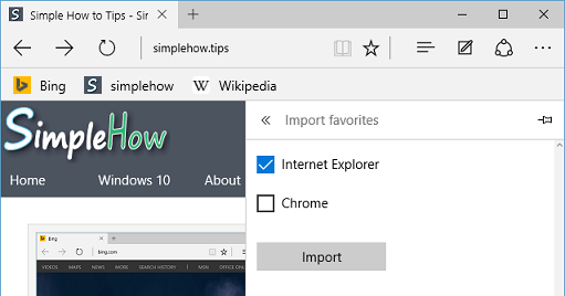 select browsers for import