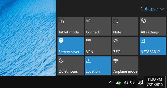 Comment utiliser et personnaliser les actions rapides dans Windows 10